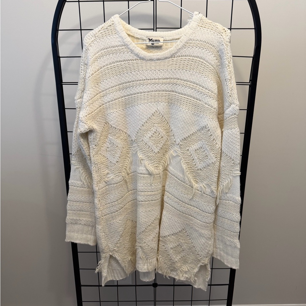 Cream sweater tunic